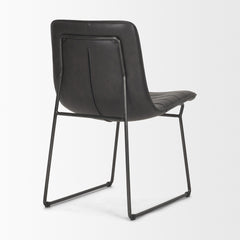 Thornton Brown/Black Solid Back Dining Side Chair (Set of 2) - Ornate Home