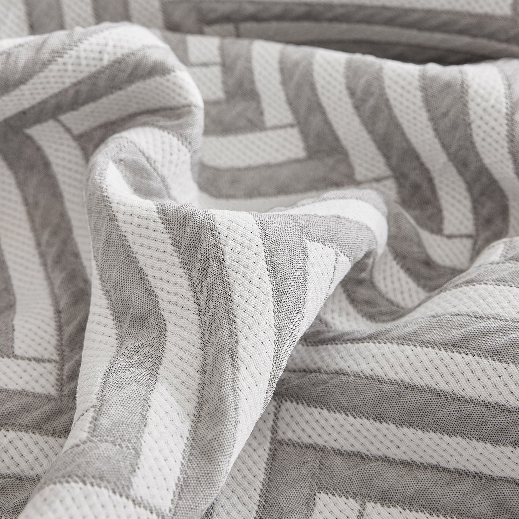Three Layer Woven Soft Breathable Sofa Cover Blanket, Textured Chevron Couch Cover - Ornate Home