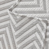 Three Layer Woven Soft Breathable Sofa Cover Blanket, Textured Chevron Couch Cover - Ornate Home