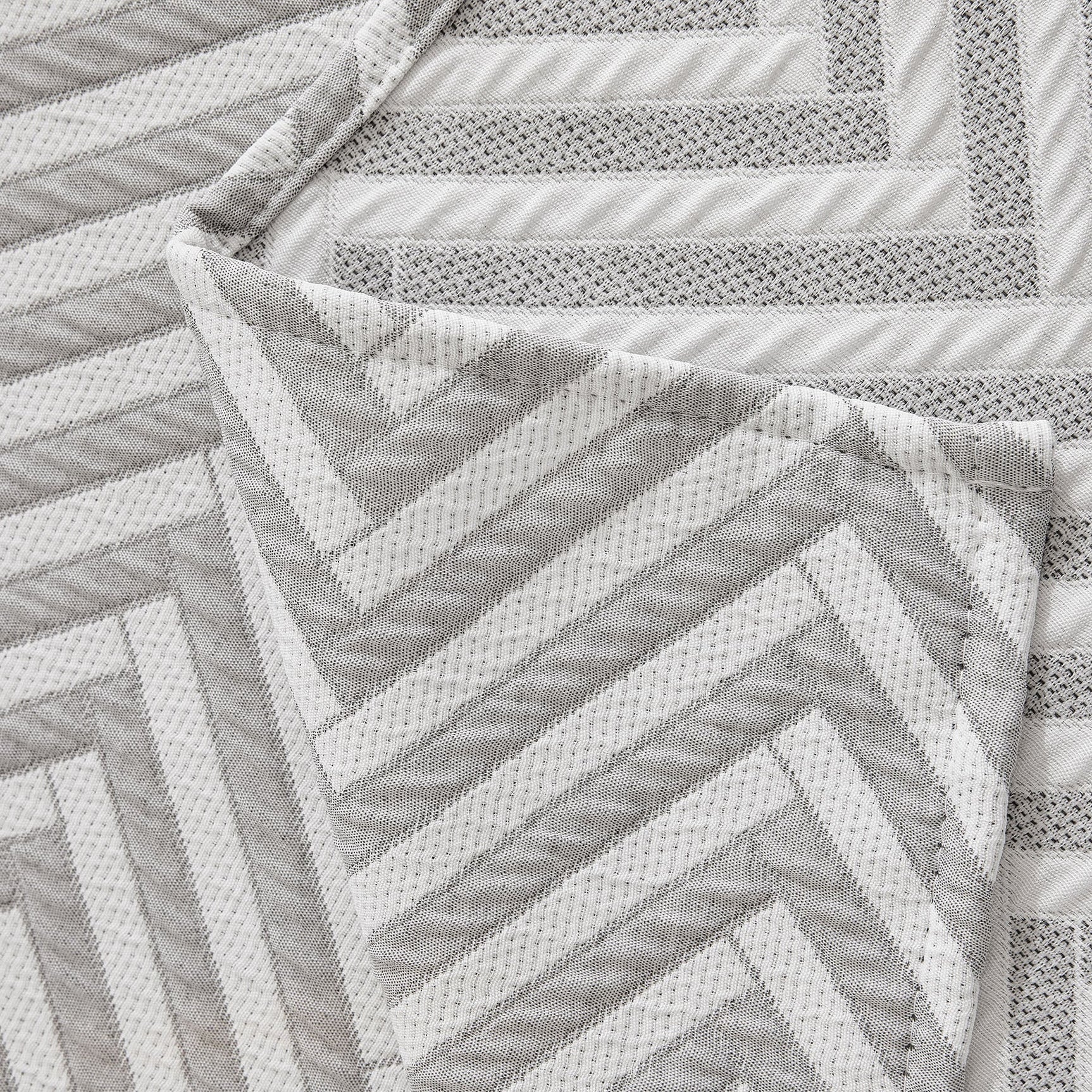 Three Layer Woven Soft Breathable Sofa Cover Blanket, Textured Chevron Couch Cover - Ornate Home