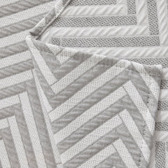 Three Layer Woven Soft Breathable Sofa Cover Blanket, Textured Chevron Couch Cover - Ornate Home