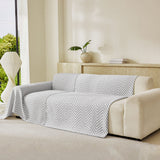Three Layer Woven Soft Breathable Sofa Cover Blanket, Textured Chevron Couch Cover - Ornate Home