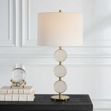 Three Rings Brass Contemporary Table Lamp - Ornate Home
