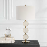 Three Rings Brass Contemporary Table Lamp - Ornate Home