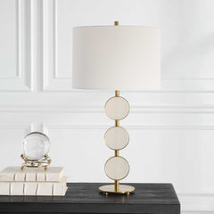 Three Rings Brass Contemporary Table Lamp - Ornate Home