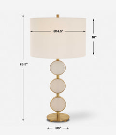 Three Rings Brass Contemporary Table Lamp - Ornate Home