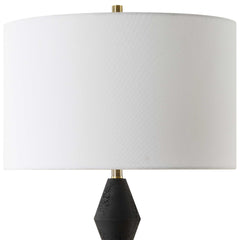 Threefold Black Stone Table Lamp - Ornate Home