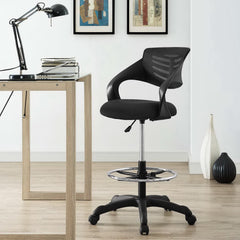 Thrive Black Mesh Drafting Chair - Ornate Home