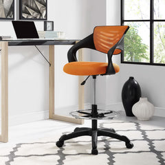 Thrive Orange Mesh Drafting Chair - Ornate Home