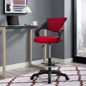 Thrive Red Mesh Drafting Chair - Ornate Home