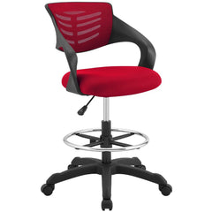 Thrive Red Mesh Drafting Chair - Ornate Home