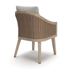Thunder Trails Light Gray/Beige Outdoor Arm Chair (Set of 2) - Ornate Home