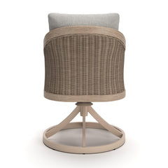 Thunder Trails Light Gray/Beige Outdoor Swivel Chair (Set of 2) - Ornate Home