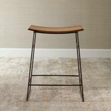 Thura Walnut Counter Stool - Ornate Home
