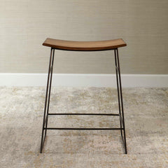 Thura Walnut Counter Stool - Ornate Home