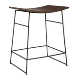 Thura Walnut Counter Stool - Ornate Home