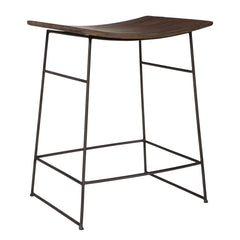 Thura Walnut Counter Stool - Ornate Home