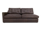 Thurlow Espresso Brown Leather Left Arm Facing Sofa - Ornate Home