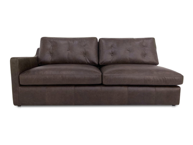 Thurlow Espresso Brown Leather Left Arm Facing Sofa - Ornate Home