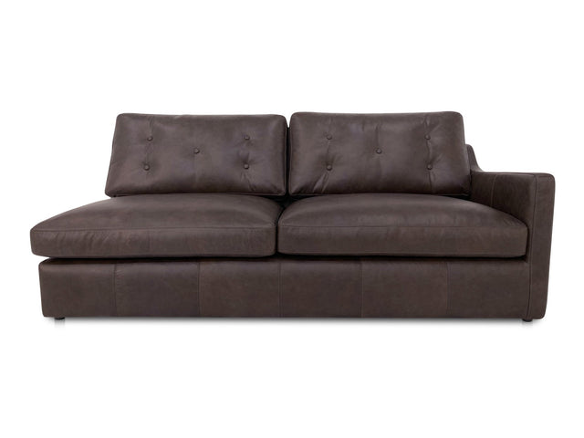 Thurlow Espresso Brown Leather Right Arm Facing Sofa - Ornate Home
