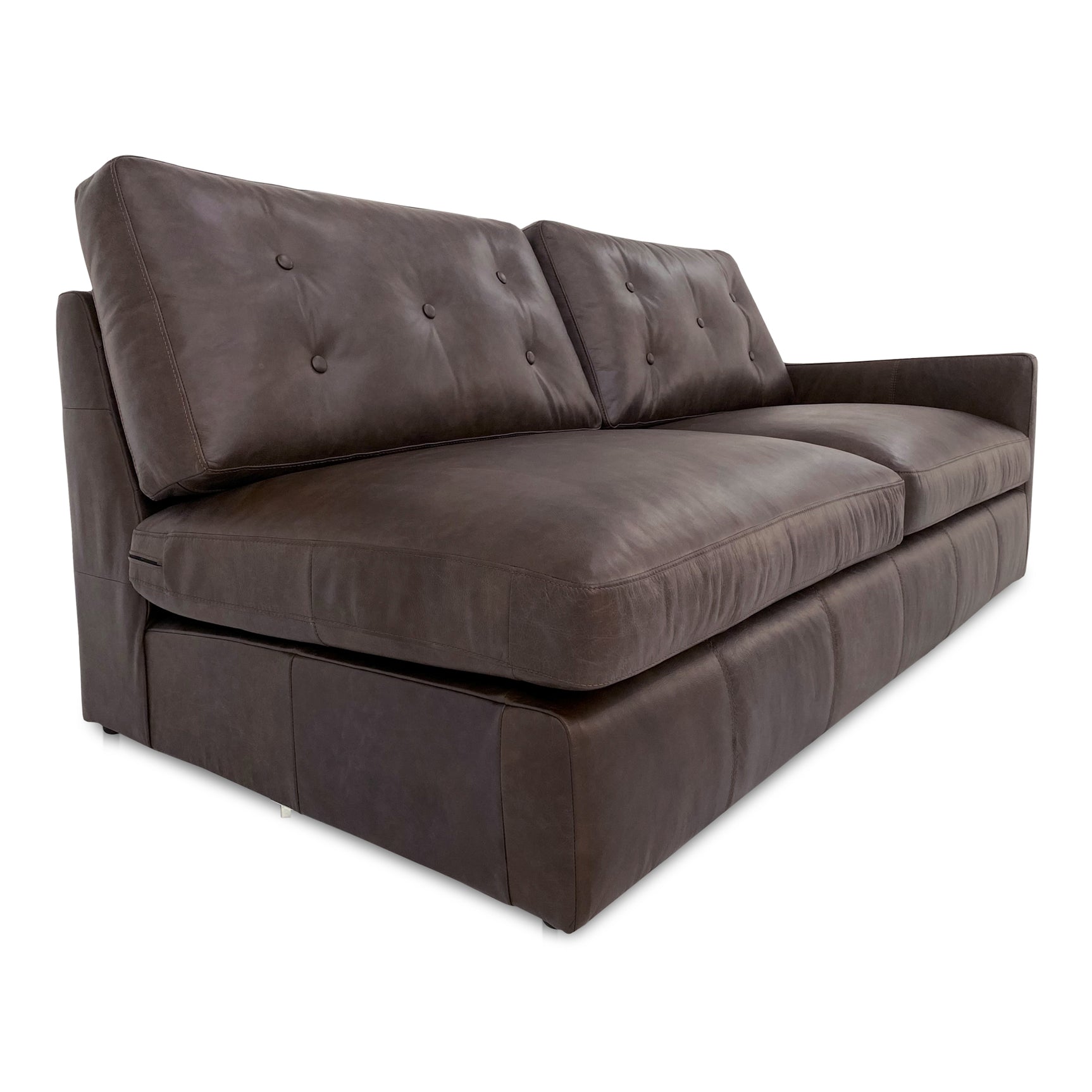 Thurlow Espresso Brown Leather Right Arm Facing Sofa - Ornate Home
