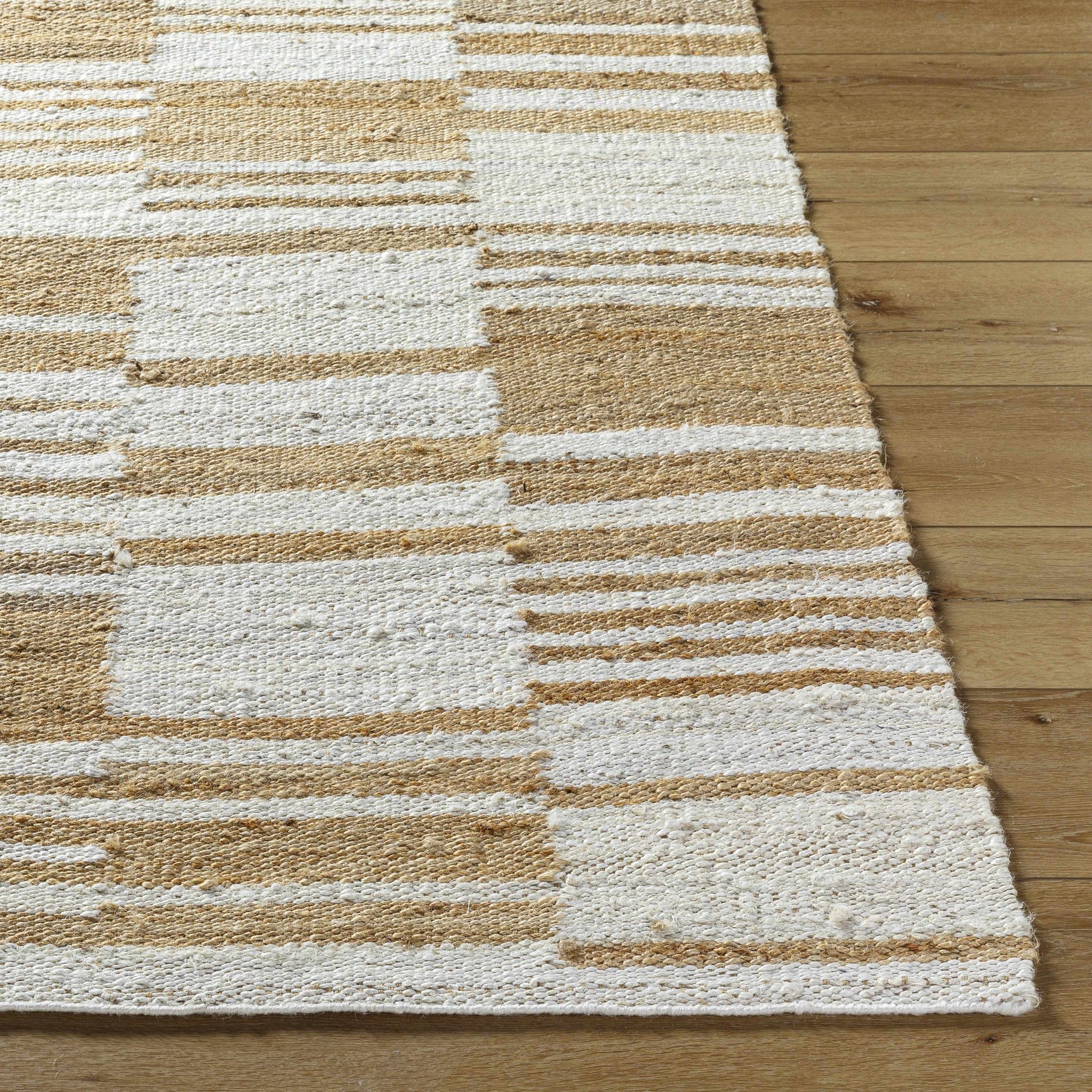 Thyra Broken-Striped Jute Rug - Ornate Home