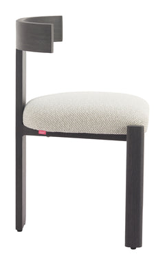 Tiana Black & Beige Dining Chair - Ornate Home