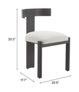 Tiana Black & Beige Dining Chair - Ornate Home