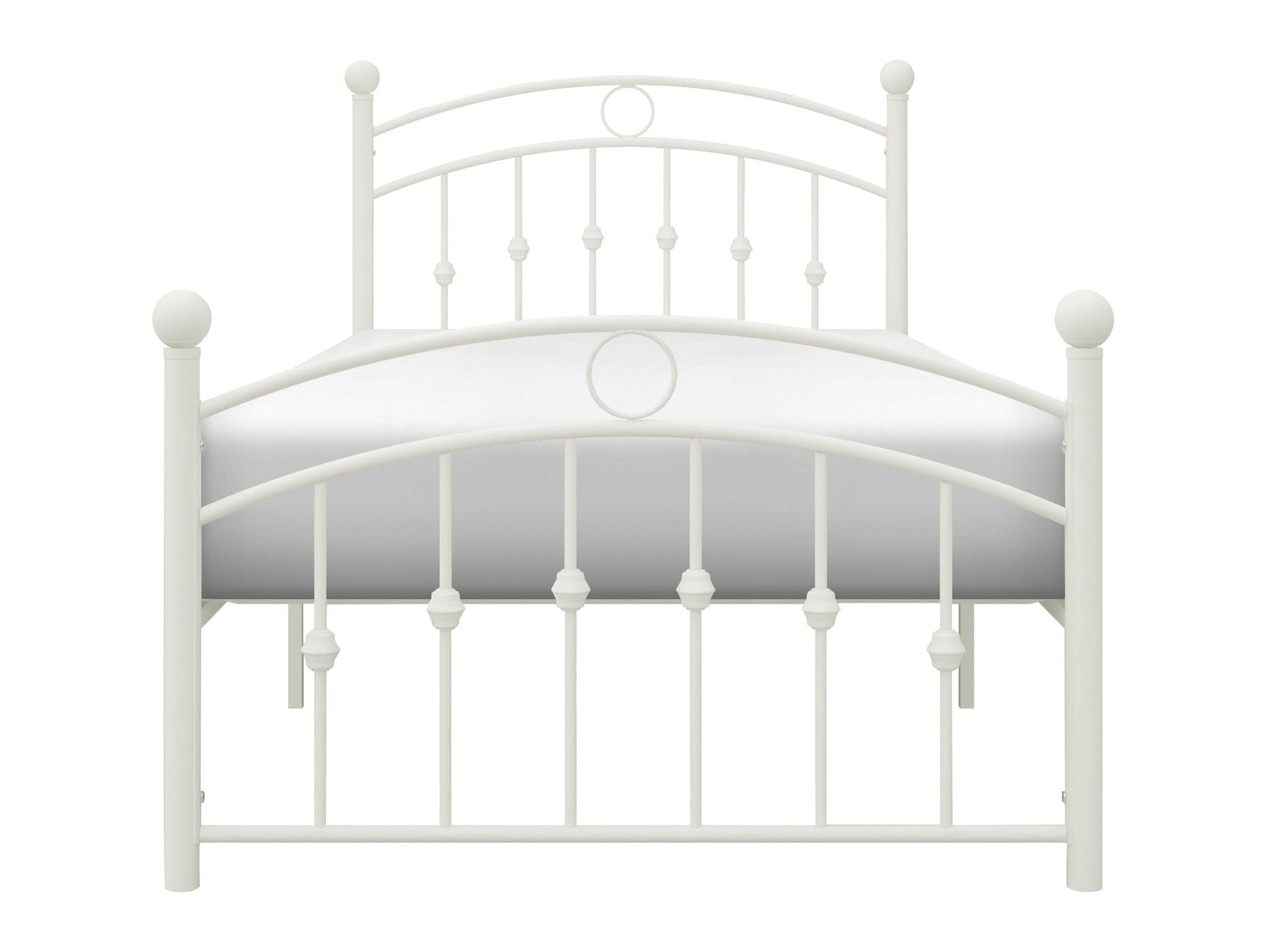 Tiana White Twin Metal Platform Bed - Ornate Home