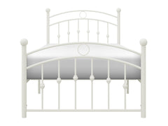 Tiana White Twin Metal Platform Bed - Ornate Home