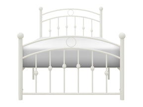 Tiana White Twin Metal Platform Bed - Ornate Home