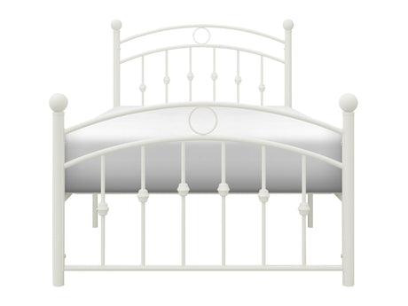 Tiana White Twin Metal Platform Bed - Ornate Home