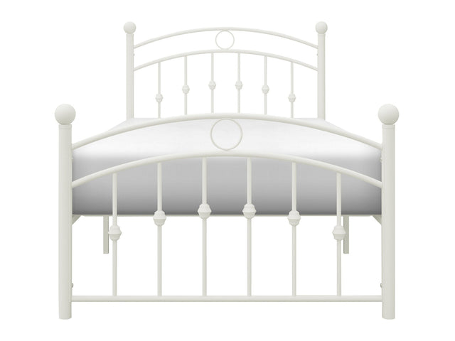 Tiana White Twin Metal Platform Bed - Ornate Home