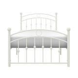 Tiana White Twin Metal Platform Bed - Ornate Home