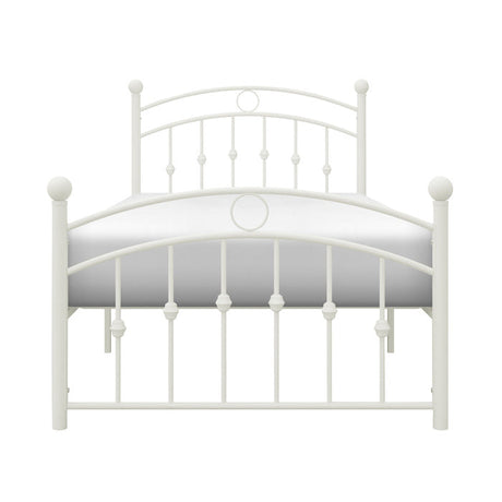 Tiana White Twin Metal Platform Bed - Ornate Home