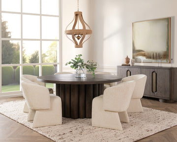 Tiber Cream Washed Dining Table - Ornate Home
