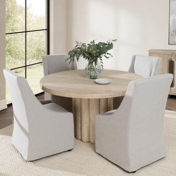 Tiber Cream Washed Dining Table - Ornate Home