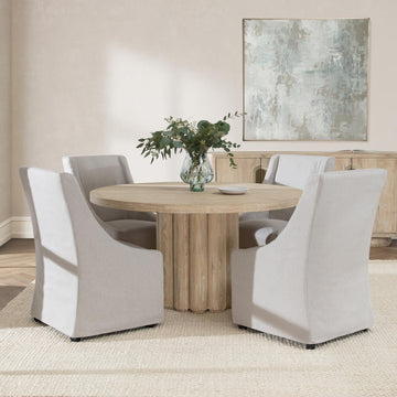 Tiber Cream Washed Dining Table - Ornate Home