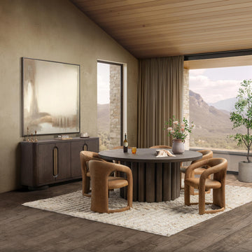Tiber Toasted Brown 4 Door Buffet - Ornate Home