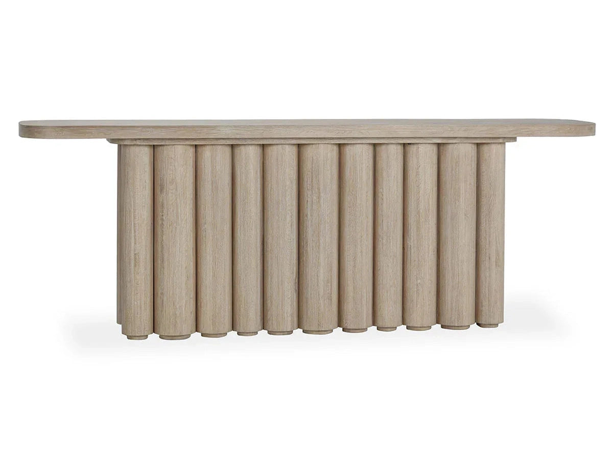 Tiber Whitewash Console Table - Ornate Home