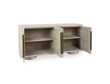 Tiber Whitewashed Buffet - Ornate Home