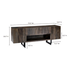 Tiburon Natural Media Cabinet - Ornate Home