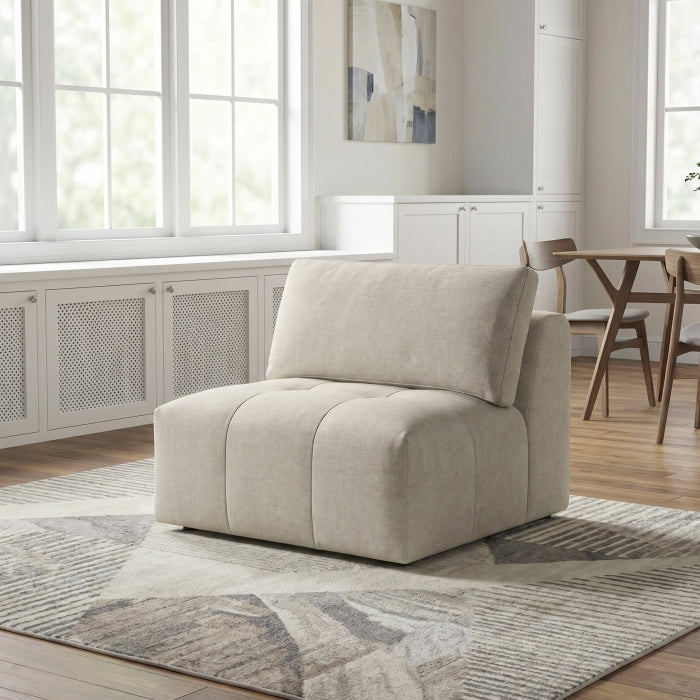 Tidal Beige Armless Chair - Ornate Home