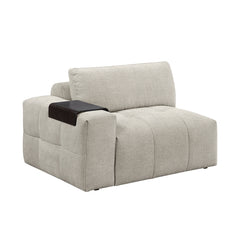 Tidal Beige Left Side Chair With One Arm - Ornate Home