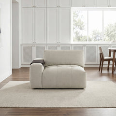 Tidal Beige Left Side Chair With One Arm - Ornate Home