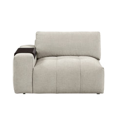Tidal Beige Left Side Chair With One Arm