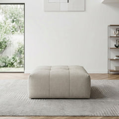 Tidal Beige Ottoman With Caster - Ornate Home