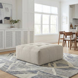 Tidal Beige Ottoman With Caster - Ornate Home