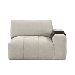 Tidal Beige Right Side Chair With One Arm - Ornate Home