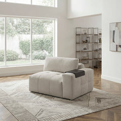 Tidal Beige Right Side Chair With One Arm - Ornate Home